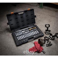 1/2 In. Drive 90-Tooth 6-Point Standard and Deep Sae/Metric Mechanics Tool Set