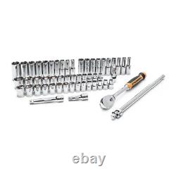 1/2 In. Drive 90-Tooth 6-Point Standard and Deep Sae/Metric Mechanics Tool Set