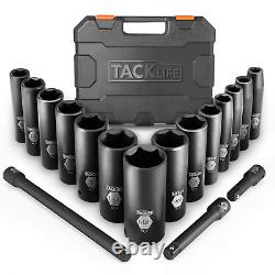 1/2-Inch Drive Master Deep Impact Socket Set, Inch, CR-V, 6Point, 17-Piece Set