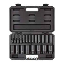 1/2 in. Drive Deep 6-Point Impact Socket Set, 21-Piece (5/16 in. 1-1/2 in.)