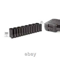 1/2 in. Drive Deep 6-Point Impact Socket Set, 21-Piece (5/16 in. 1-1/2 in.)