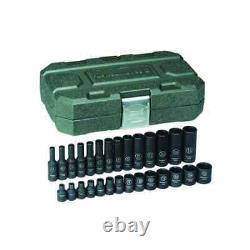 1/4 In. Drive 6-point Standard And Deep Impact Metric Socket Set (28-piece)