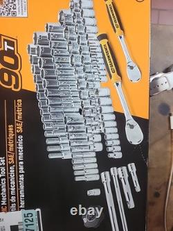 1/4 in. And 3/8 in. Drive 6-Point Standard & Deep SAE/Metric 90-Tooth Ratchet an