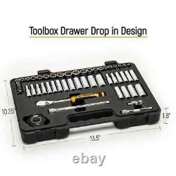 1/4 in. Drive 90-Tooth 6-Point Standard and Deep SAE/Metric Mechanics Tool Set