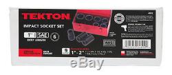 1 Inch Drive Deep 6-Point Impact Socket Set, 9-Piece (1-2 in.) TEKTON 4892