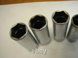 10 Pc Snap-On Metric 6-Point Deep Well 3/8 Drive Socket Set 9-19mm