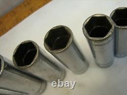 10 Pc Snap-On Metric 6-Point Deep Well 3/8 Drive Socket Set 9-19mm