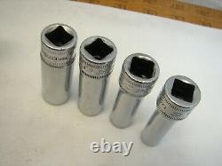 10 Pc Snap-On Metric 6-Point Deep Well 3/8 Drive Socket Set 9-19mm