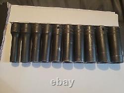 10 pc 1/2 Drive 6-Point Metric Flank Drive Deep Impact Socket Set (10-19 mm)