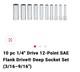 10 Pc 1/4 Drive 12-point Sae Flank Drive Deep Socket Set (3/16-9/16)