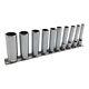 10pc Snap On Tools Deep Socket Set Stmd 1/4 Drive 12 Point Sae Standard