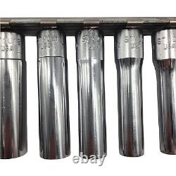 10pc Snap On Tools Deep Socket Set STMD 1/4 Drive 12 Point SAE Standard