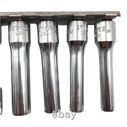 10pc Snap On Tools Deep Socket Set STMD 1/4 Drive 12 Point SAE Standard