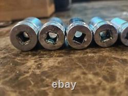 11 Piece Snap-On FSS 3/8 drive 6 Point Semi Deep SAE Socket Set 1/4 7/8