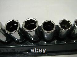 12 Pc Snap-On Metric 6-Point Deep Well 3/8 Drive Socket Set 8-19mm withTray