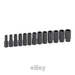 13-Piece 3/8 in. Drive 6-Point Metric Deep Magnetic Impact Socket Set Brand New