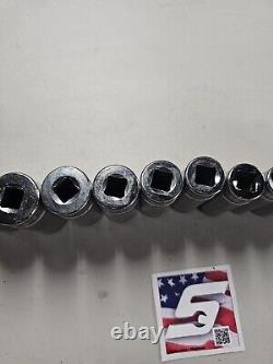 14pc Snap-on 1/2 drive 3/8 thru 1 1/4 12-point DEEP Socket Set 315SYA USED