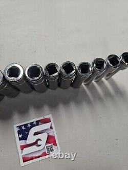 14pc Snap-on 1/2 drive 3/8 thru 1 1/4 12-point DEEP Socket Set 315SYA USED