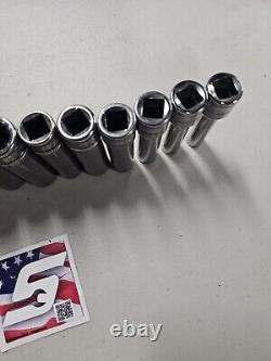 14pc Snap-on 1/2 drive 3/8 thru 1 1/4 12-point DEEP Socket Set 315SYA USED