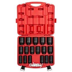 17-Piece 3/4 in. Drive 6-Point Fractional SAE Deep Impact Socket Set SUN4685