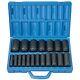 19 Pc. 1/2 Drive 6 Point Sae Deep Master Socket Set Gry-1319d Brand New