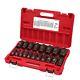 19pcshockwave Impact Dutyt 1/2 Drive Sae Deep 6 Point Socket Set New