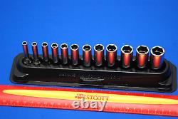 2020 Snap-On 12 Piece 1/4 Drive 6-Point Metric Deep Socket Set 112STMMY