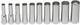 210 1/4 Drive 10 Piece Set 12 Point Deep Sockets, 3/16 9/16 2ea