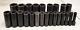 24 Piece Snap-on 1/2 Drive 6 Point Deep Impact Metric Socket Set 10mm-36mm