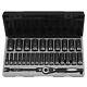 29-piece 1/2 In. Drive 6-point Metric Deep Duo Impact Socket Set Gry-82629md