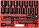 3/4 Drive Impact Socket Set 21 Piece Deep Socket Assortment 6-point Deep