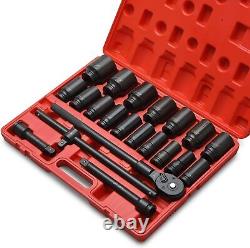 3/4 Drive Impact Socket Set 21 Piece Deep Socket Assortment 6-Point Deep