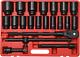 3/4 Drive Impact Socket Set, 21 Piece Deep Socket Assortment, 6-point Deep Impe