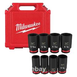 3/4 Drive SAE Deep Well Impact 6 Point Impact Socket Set 8 Piece Ink Filled Dia