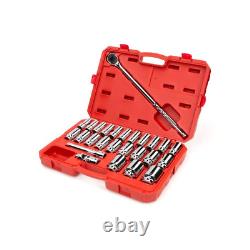 3/4 In. Drive Deep 6-Point Socket and Ratchet Set 19 Mm to 50 Mm (27-Piece)
