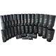 30-pc. 1/2 Drive 6 Point Sae And Metric Deep Impact Socket Set Atd-4930 New