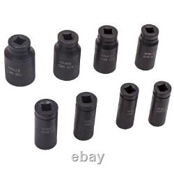 35x 6 Point Deep Impact Socket Set 1/2 Drive Metric Garage Tool 8-32mm 9mm 10mm