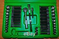 44 Piece 1/4 Drive 6 Point SAE/Metric Standard and Deep Socket Set SK 91844 US