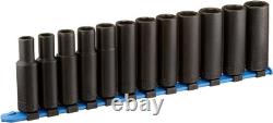 461 1/2Inch Drive 12 PCS Set- 6 Point Deep Metric Imp. Sockets, 10mm 21mm