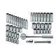 47 Piece 1/2 Drive 6 Point Sae And Metric Standard And Deep Socket Set New