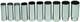 473 1/2inch Drive 10 Pcs Set- 12 Point Deep Metric Sockets, 16mm 26mm