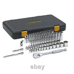 56 Piece 3/8 Drive SAE/Metric 6 Point Standard and Deep Socket Set KDT80550XP