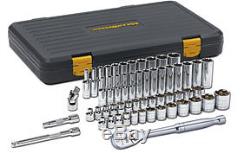 56-Piece 3/8 in. Drive 6-Point SAE/Metric 120XP Standard and Deep Socket Set