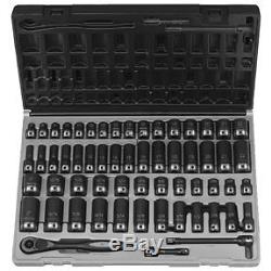 59-Piece 3/8 in. Drive 12-Point SAE/Metric Standard and Deep Impact Duo-Socket S