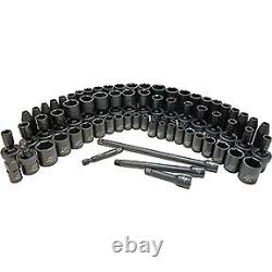 72-Pc. 1/4ö Drive 6 Point SAE & Metric Standard & Deep Impact Socket Set