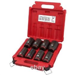 8PCSHOCKWAVE Impact DutyT 3/4 Drive Metric Deep 6 Point Socket Set New