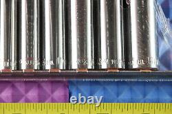 ALLEN 9 Pc 1/4'' Drive 6 Point Metric Deep Socket Set 19018 USA 6MM-14MM SEALED