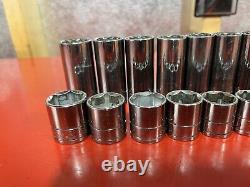 BLUE POINT 3/8 DRIVE DEEP METRIC12point &shallow 6 point SOCKET SET 10MM 22MM