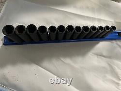 BLUE-POINT DRIVE DEEP TWIST IMPACT SOCKET SET 13pcs- TSFAY