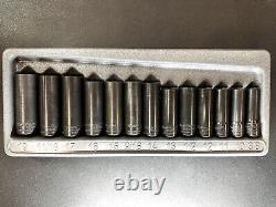 Blue-Point 213TSFSYA 13 pc 3/8 Drive SAE/Metric Deep Twist Impact Socket Set